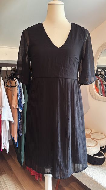 Robe noire froncée Gémo T36