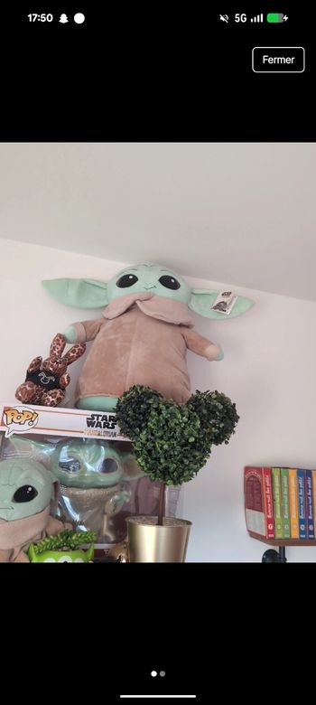 Peluche grogu bébé yoda 80cm xxl