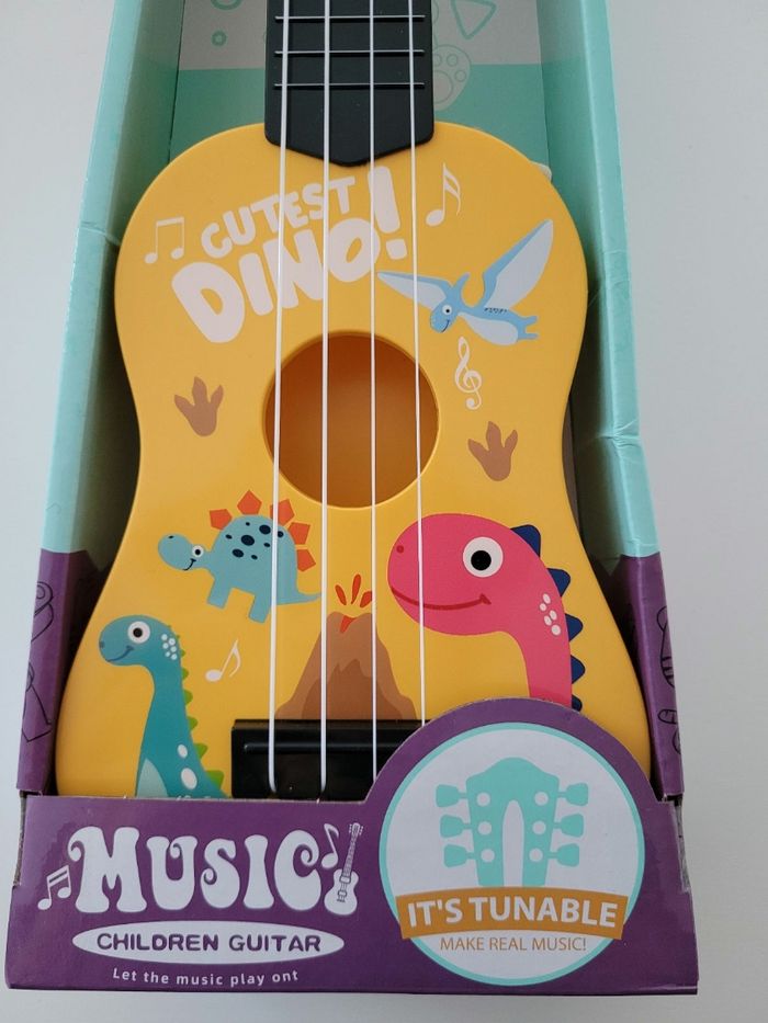 Petite guitare pour enfants motif dinosaures - photo numéro 2