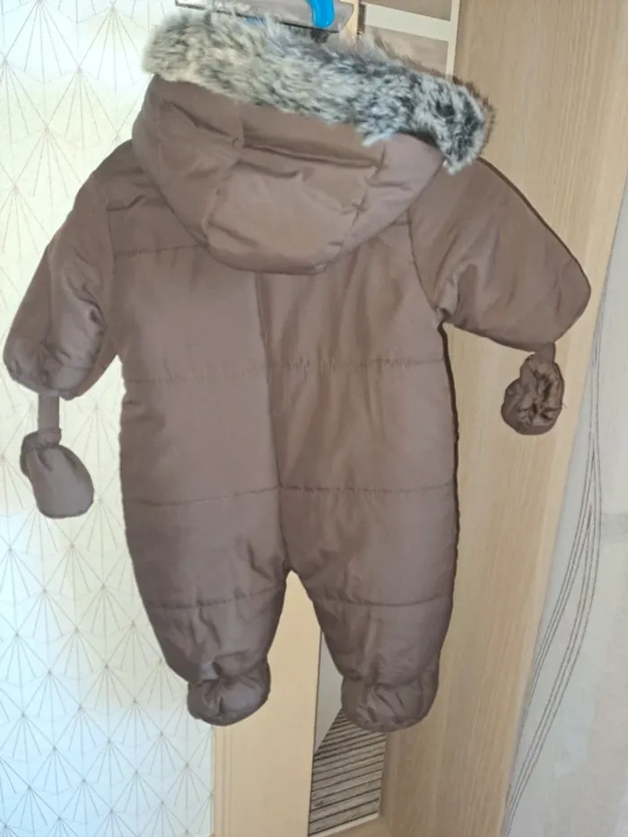 Combinaison bien chaude garçon doublée brioche 3 mois comme neuve marron - photo numéro 5