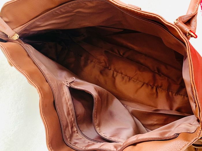 Sac à main marron clair Rodier façon cuir - photo numéro 4