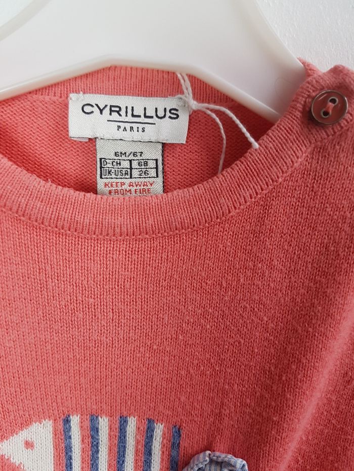 Pull rose Cyrillus 6 mois - photo numéro 2