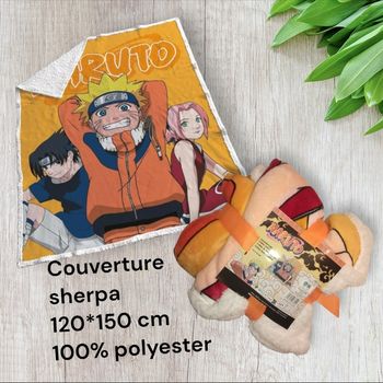 Grande couverture en sherpa naruto