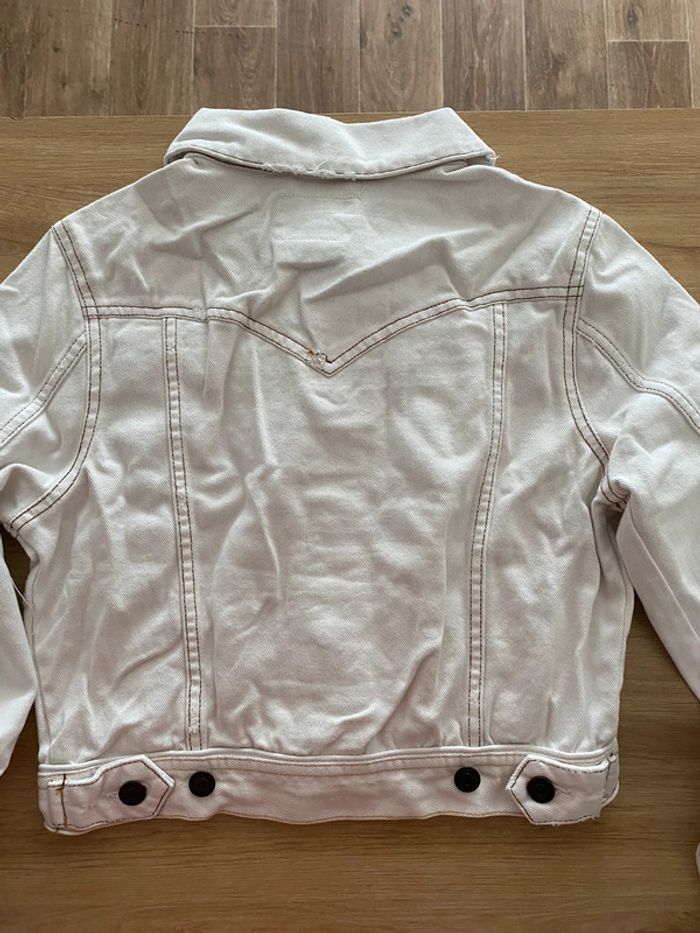 Veste en jean blanche taille M junior - photo numéro 5