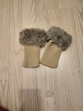 Mitaines laine + fourrure