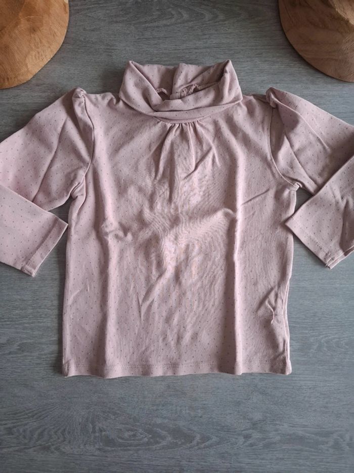 T-shirt Sous pull rose kiabi 24 mois - photo numéro 2