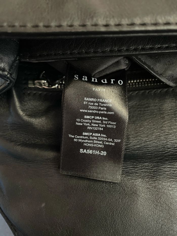 Sac à main cuir noir - Sandro - photo numéro 10