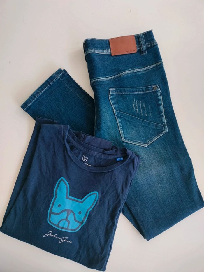 Jean Name It et t-shirt Jack& Jones 14ans