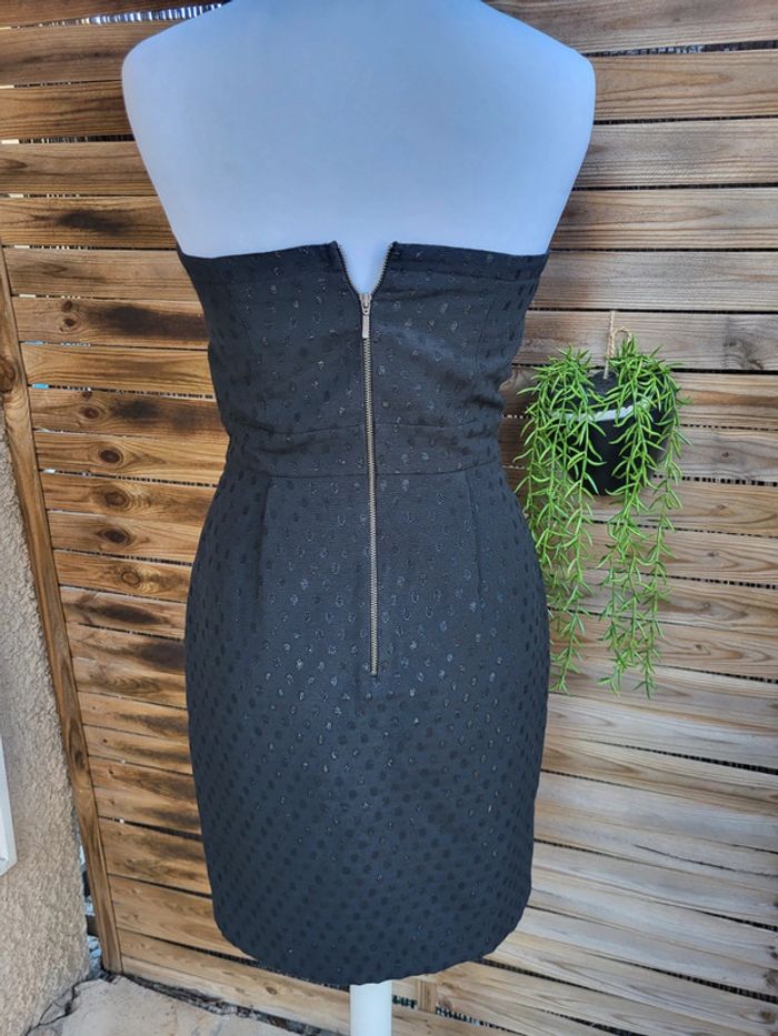 Robe bustier chic glamour sexy plumetis noir naf naf taille 36 - photo numéro 6