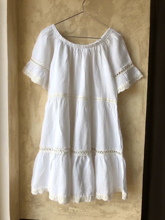 Robe en lin blanc - photo numéro 2
