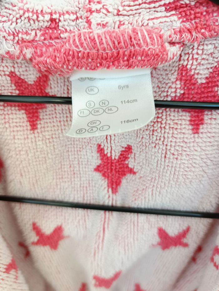 Peignoir Vertbaudet 6 ans – rose orangé à étoiles blanches ⭐🩷 - photo numéro 3