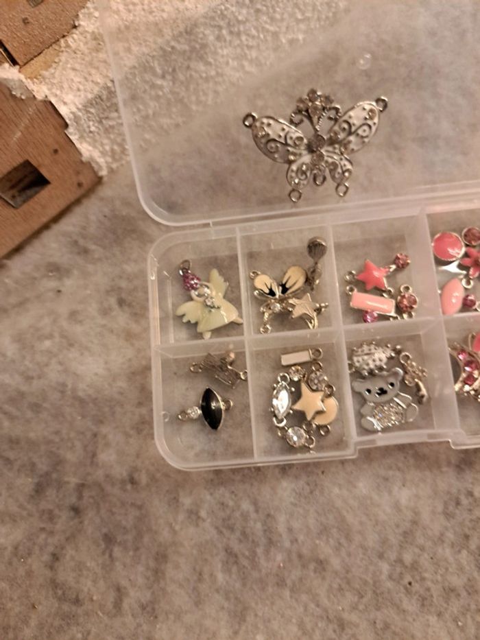 Breloques séparateur perles multicolore - photo numéro 3