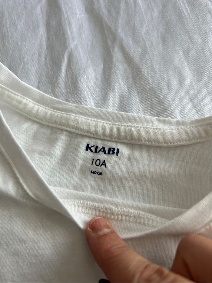 Haut blanc noeud sequin doré - photo numéro 3