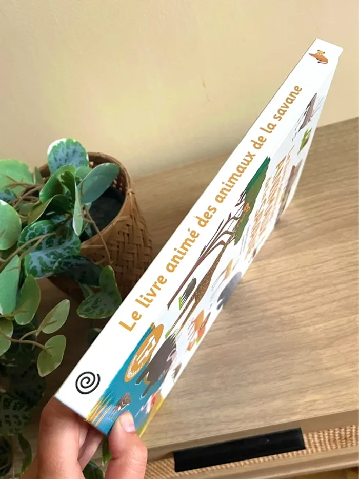 Livre enfant anime animaux de la savane tourbillon educatif interactif cartonne apprentissage - photo numéro 4