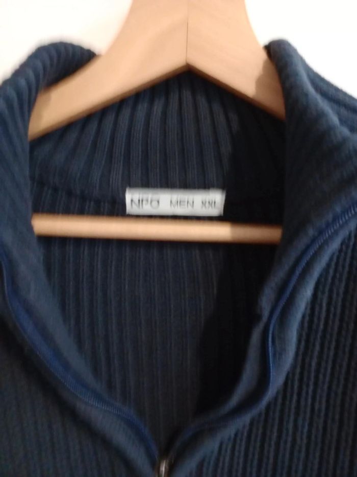 Pull homme type camionneur XXL bleu marine c86 - photo numéro 5