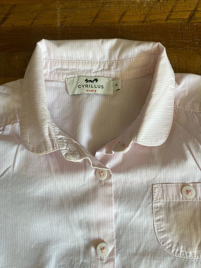 Chemise rayée rose blanc - photo numéro 2
