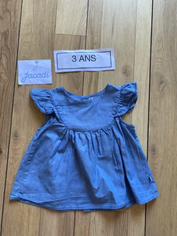 Blouse sans manches jean légère coton