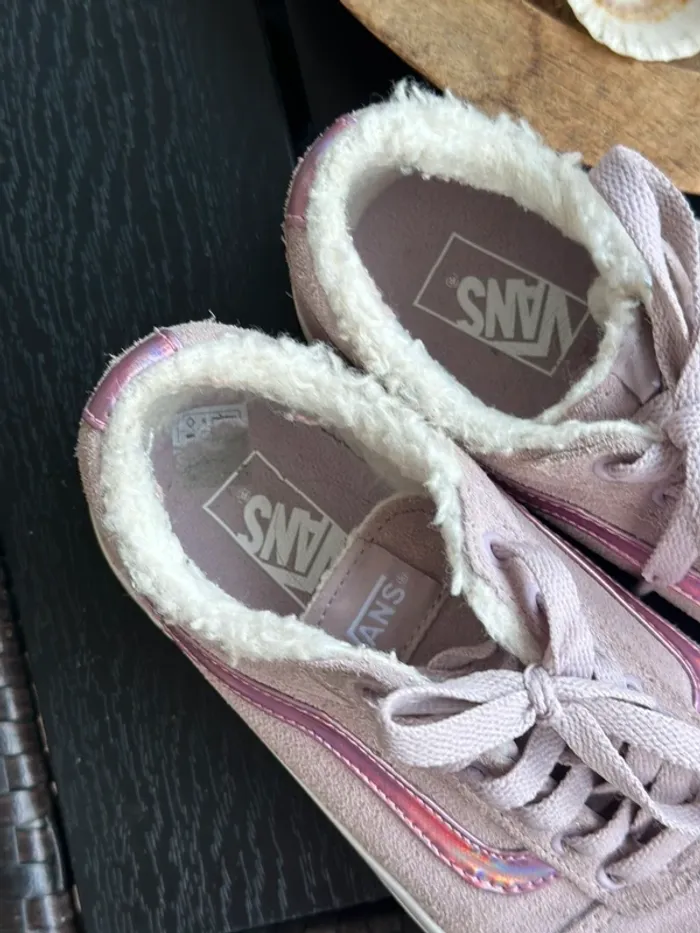 Baskets Vans rose velours fourrées – Pointure 34 - photo numéro 8
