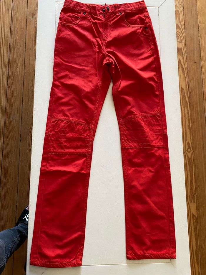 Pantalon rouge en toile Neuf