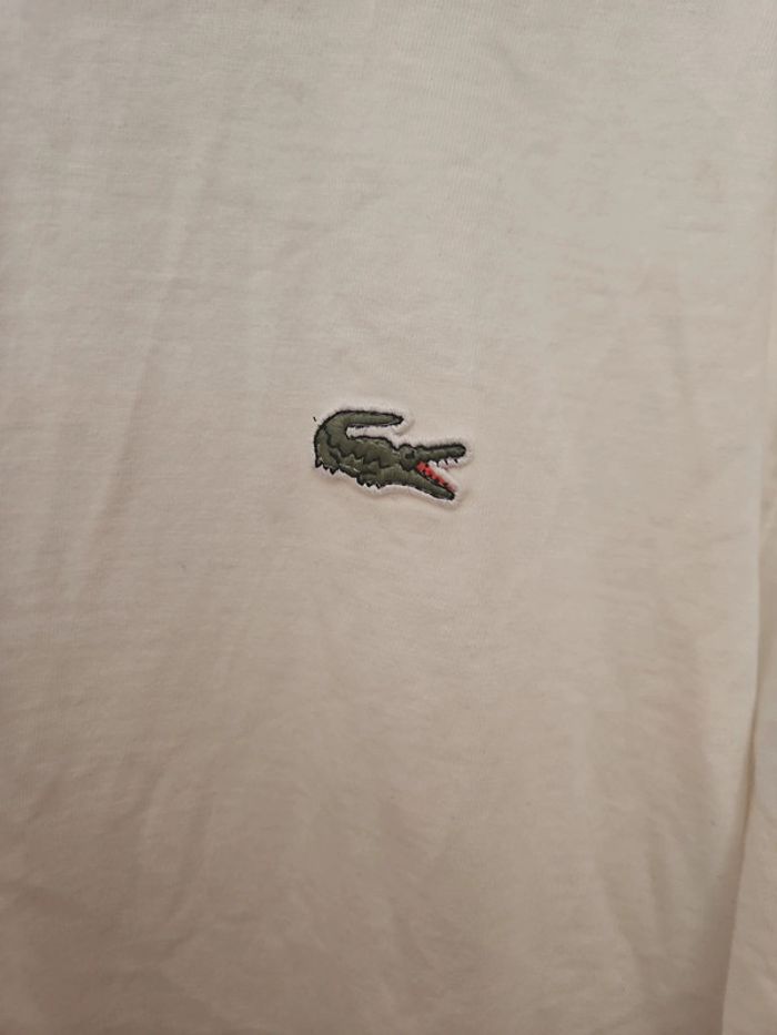 Très beau tee-shirt Lacoste écru - photo numéro 2