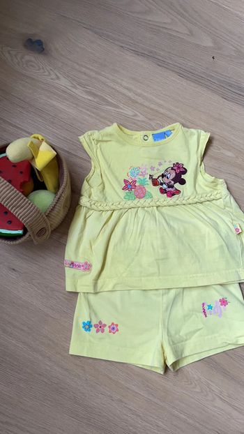 Ensemble jaune minnie disney baby 12 mois