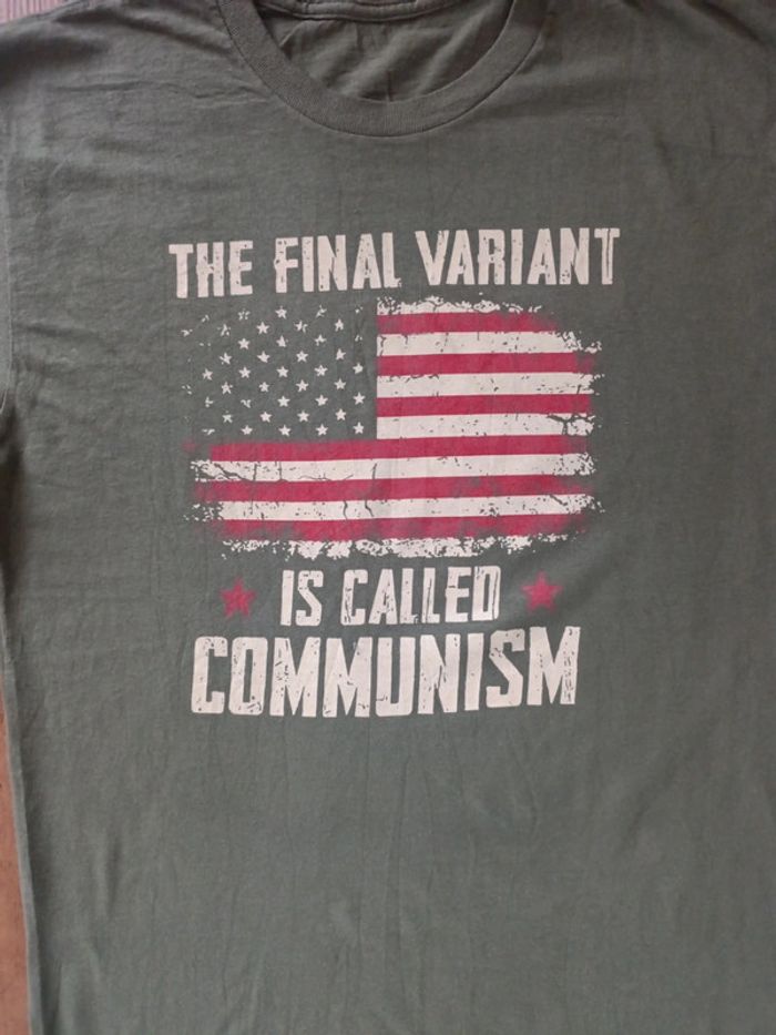 T-shirt manches courtes USA the final variant Kaki Taille XL - photo numéro 2