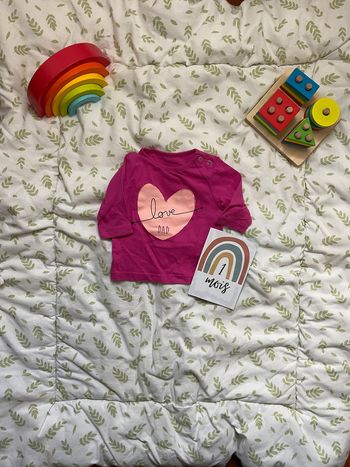 teeshirt manches longues rose 1 mois