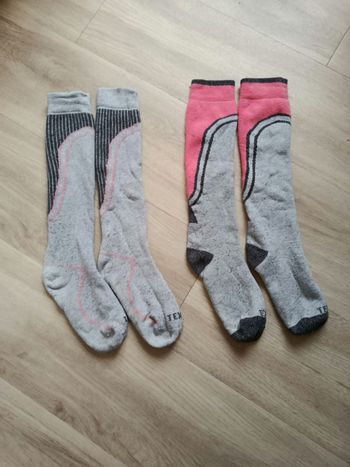 Lot de 2 paires de chaussettes de ski 35/37