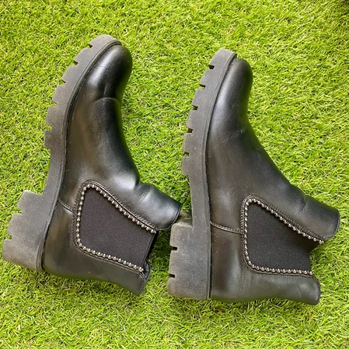 Bottines chelsea noir cloutées taille 38 chaussea - photo numéro 8
