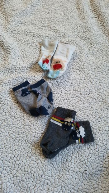 Lot de 3 paires de chaussettes taille 17 18 en très bon état