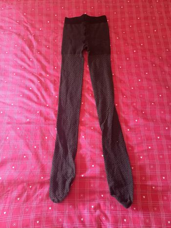Collant gris motif