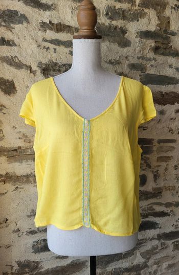 Blouse manches courtes jaune Grain de Malice Taille 44