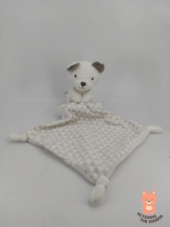 Doudou Mouchoir Ours blanc Nicotoy
