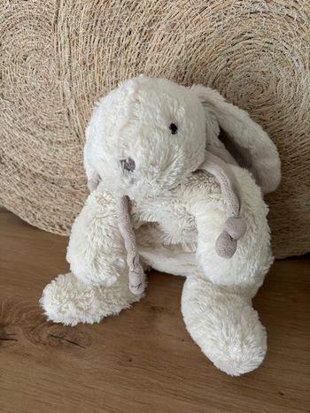 Doudou lapin crème beige les bonbons doudou et compagnie 30 cm 