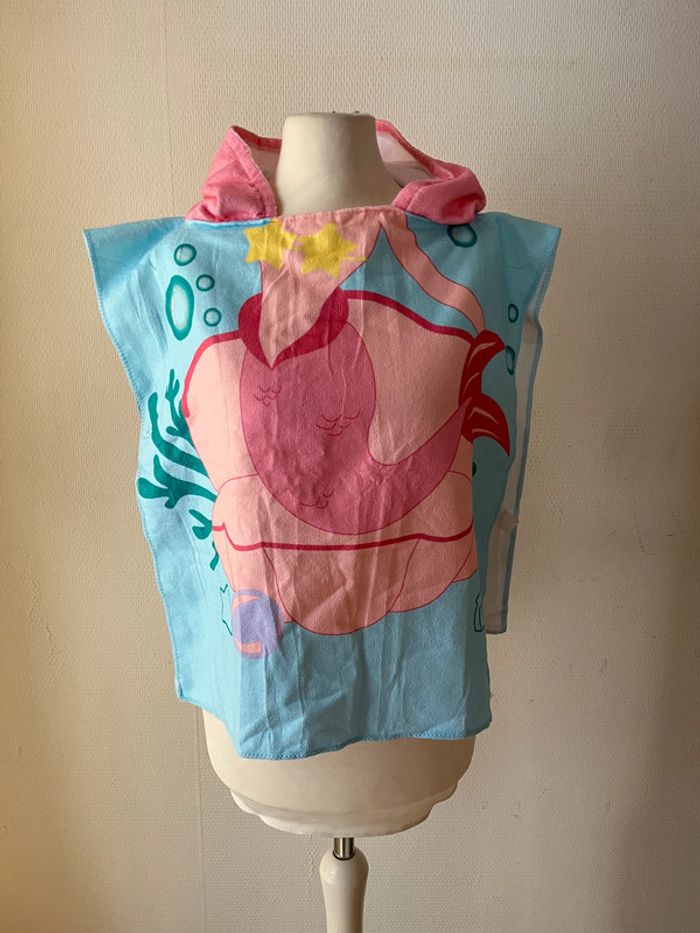 Cape de bain, serviette à capuche sirène - photo numéro 2