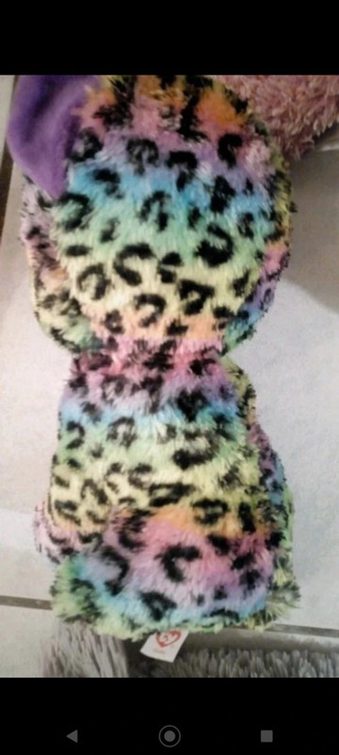 Grande peluche chat léopard multicolore Ty - photo numéro 2