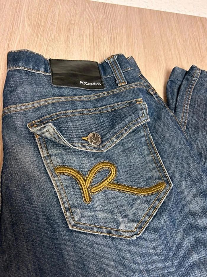 Jean Baggy Y2K Rocawear Brodé - Taille 36 - raccourci - photo numéro 10