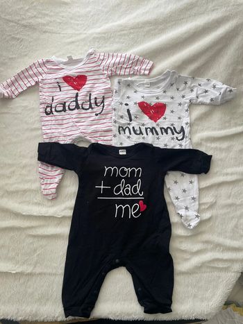 3 pyjamas 0-3 mois shein