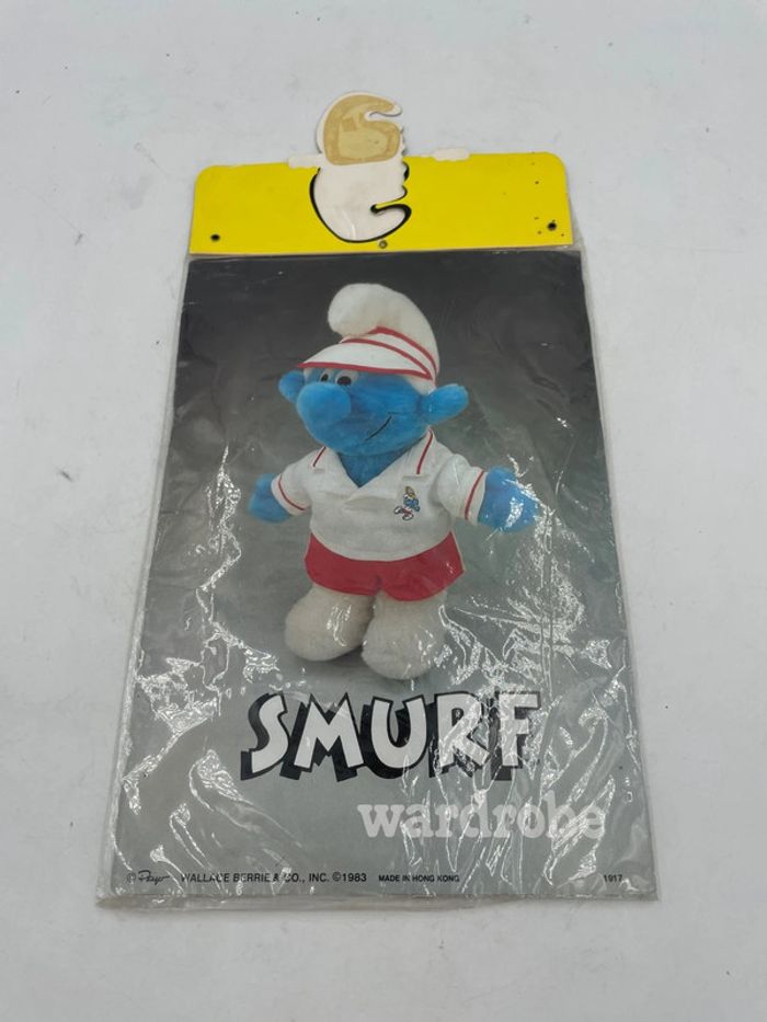 Tenue sport tennis pour schtroumpf Floppy N•640 pour peluche de 1983 Peyo - photo numéro 2