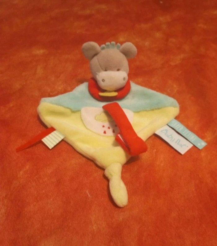 Doudou attache tétine âne baby nat