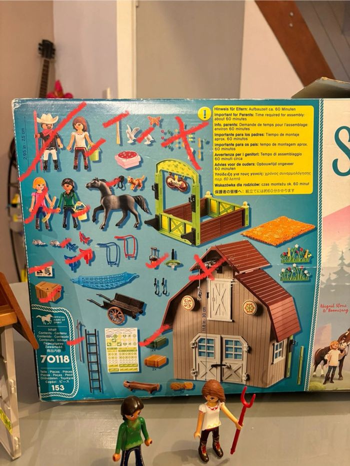 Playmobil ranch Spirit + boîte - photo numéro 3