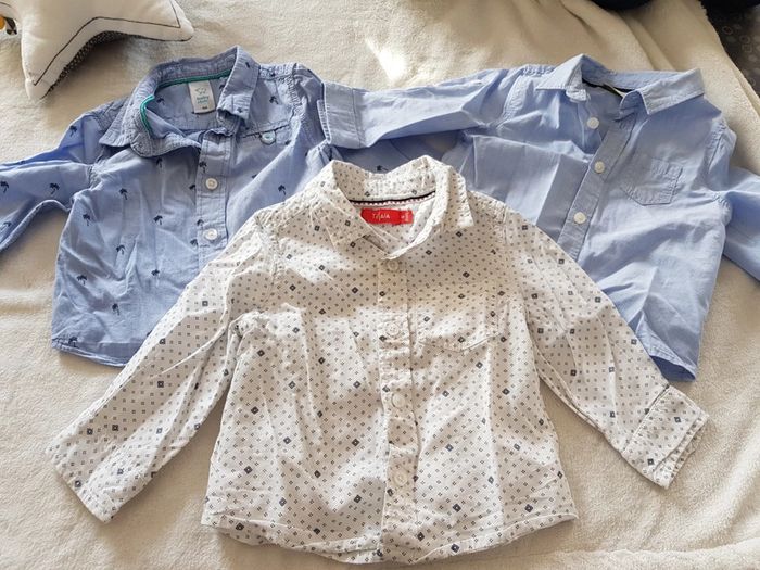 Lot de 3 chemises garçon 6 mois