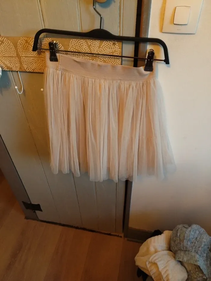Jupe tulle rose pastel élastique - photo numéro 2