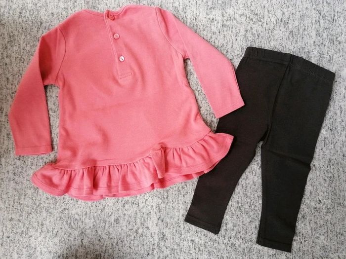 Ensemble leggings et Tee-shirt fille taille 12 mois - photo numéro 2