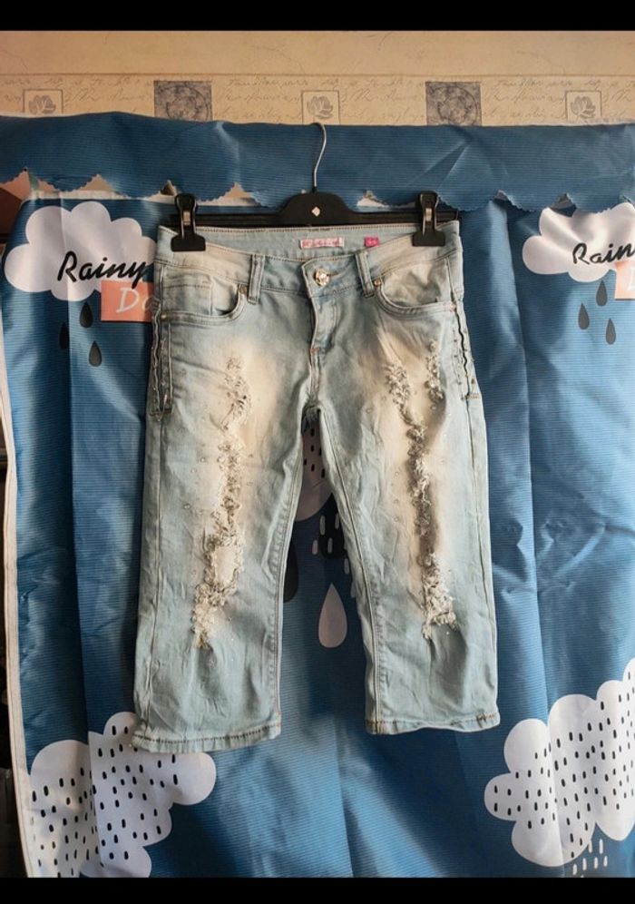 Pantacourts jeans femme