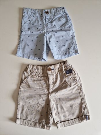 Lot de 2 shorts bébé garçon 24 mois 