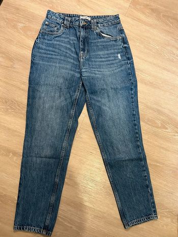 Jean mom femme bleu marine