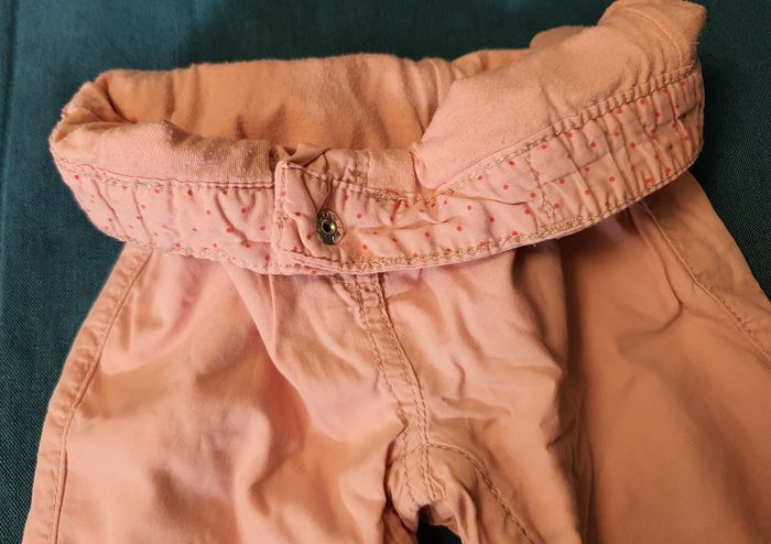 Pantalon fille rose été Kitchoun 9 mois - photo numéro 6