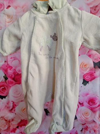 Pyjama 1 mois ouverture sur le devant