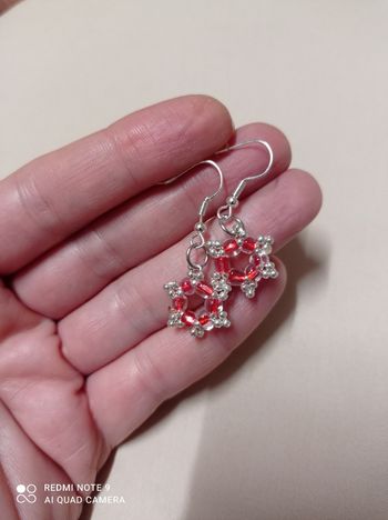 Boucles d'oreilles perles chic élégant fait main 